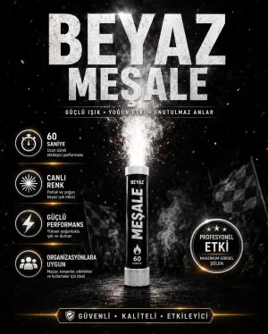 Venüs marka beyaz meşale silindir model